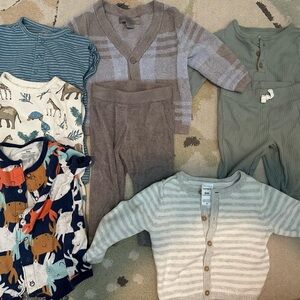 Baby Boy Bundle 3-6 Months – Carter’s, Barefoot Dreams, Little Planet- 8 pieces